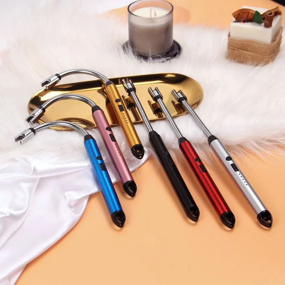 2023 Colorful USB Rechargeable Lighter 360 Degree Rotation Custom Candle Lighter Plasma Electric Lighter