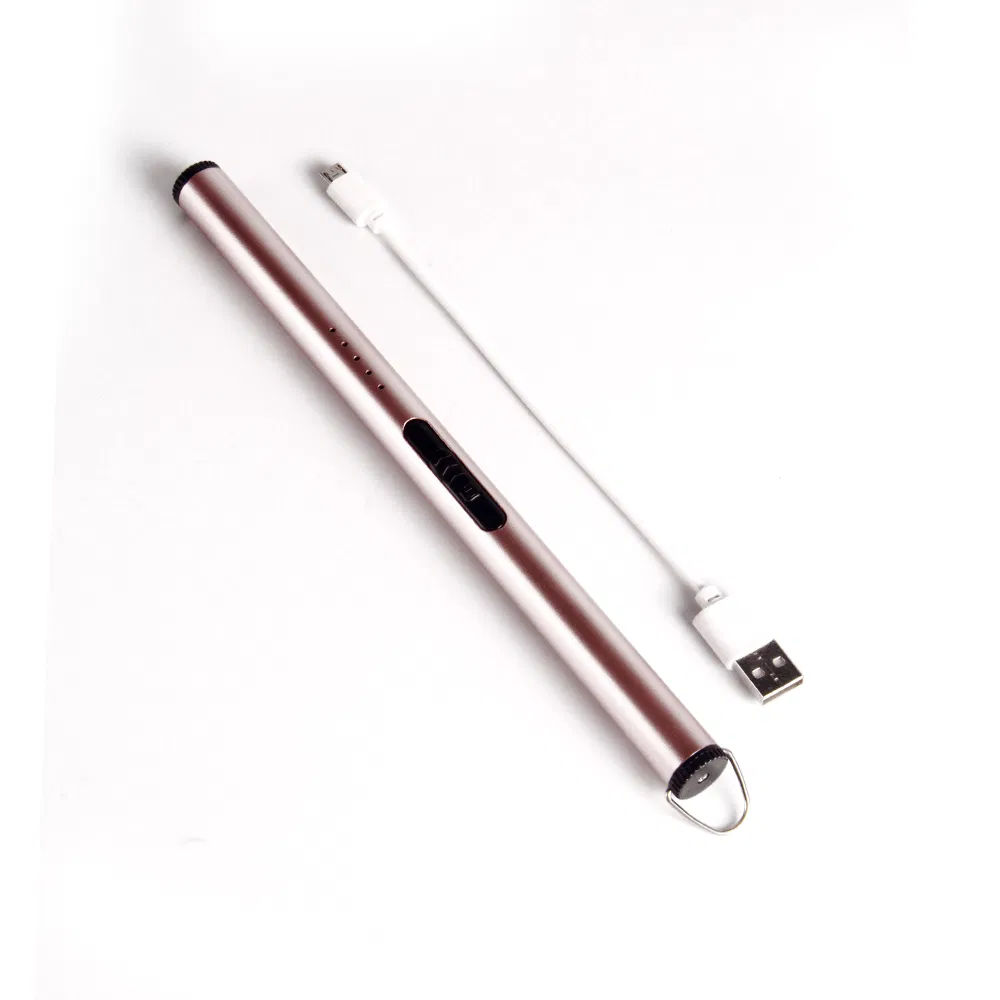 Custom Logo Candle Lighter Electronic Arc USB Rechargeable Lighter for Candle Cigarette Kitchen