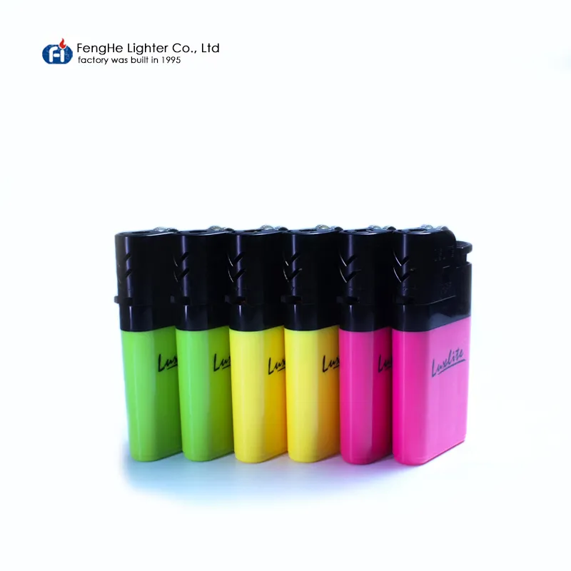 Custom Mini Disposable Flint Flame Lighter Refillable Plastic with Logo Packing for Kitchen Candle BBQ or Giveaways