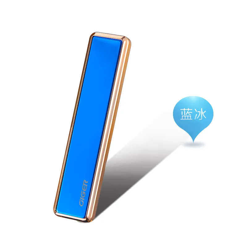 Fashion Slim USB Electric Recharge Lighter Classic Windphoof USB Lighter
