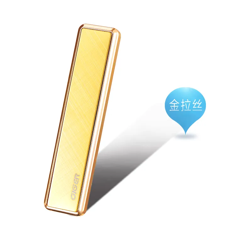 Fashion Slim USB Electric Recharge Lighter Classic Windphoof USB Lighter
