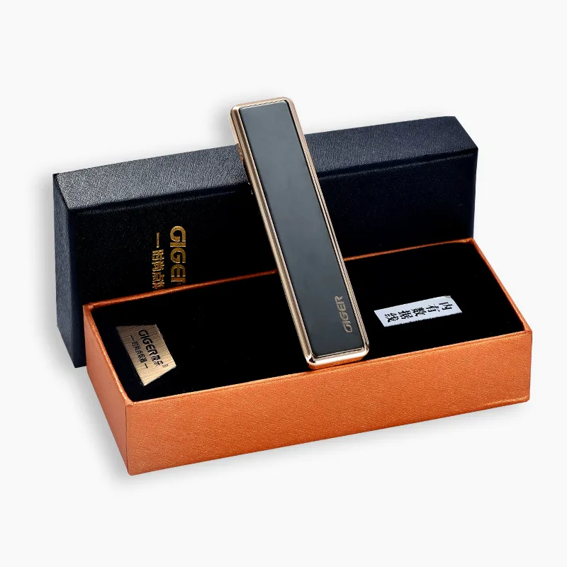 Fashion Slim USB Electric Recharge Lighter Classic Windphoof USB Lighter