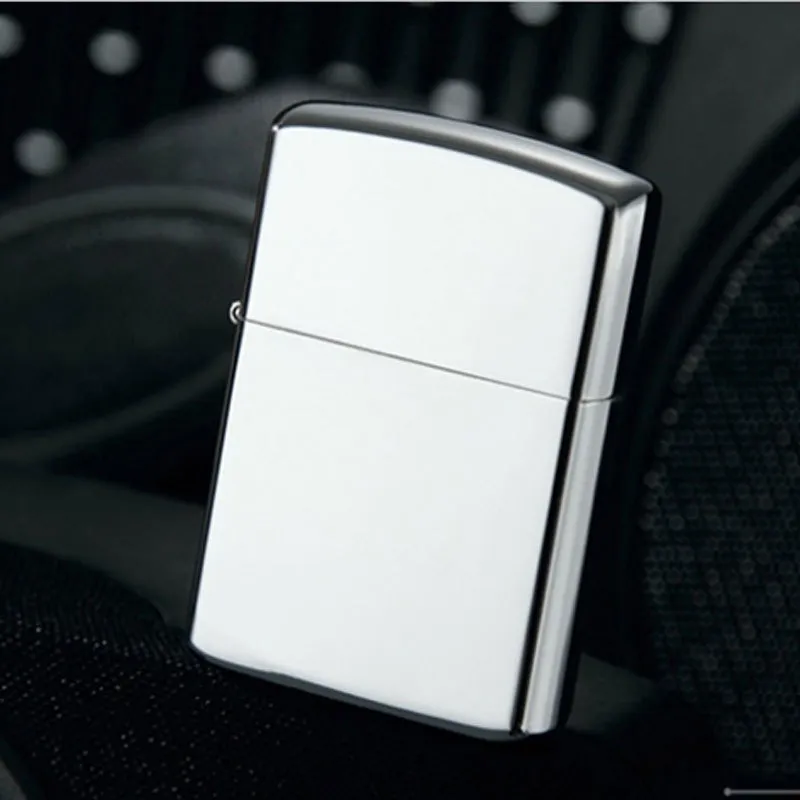 Flat Top Blank Metal Kerosene Lighter Custom Logo Classical Windproof Refillable Cigarette Oil Lighter