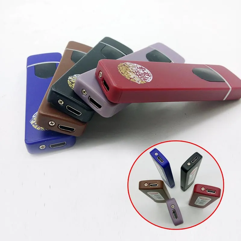 Hot Sale Fashionable Design USB Rechargeable Plastic Windproof Electric Fingerprint Piezo Lighter in Competitive Price