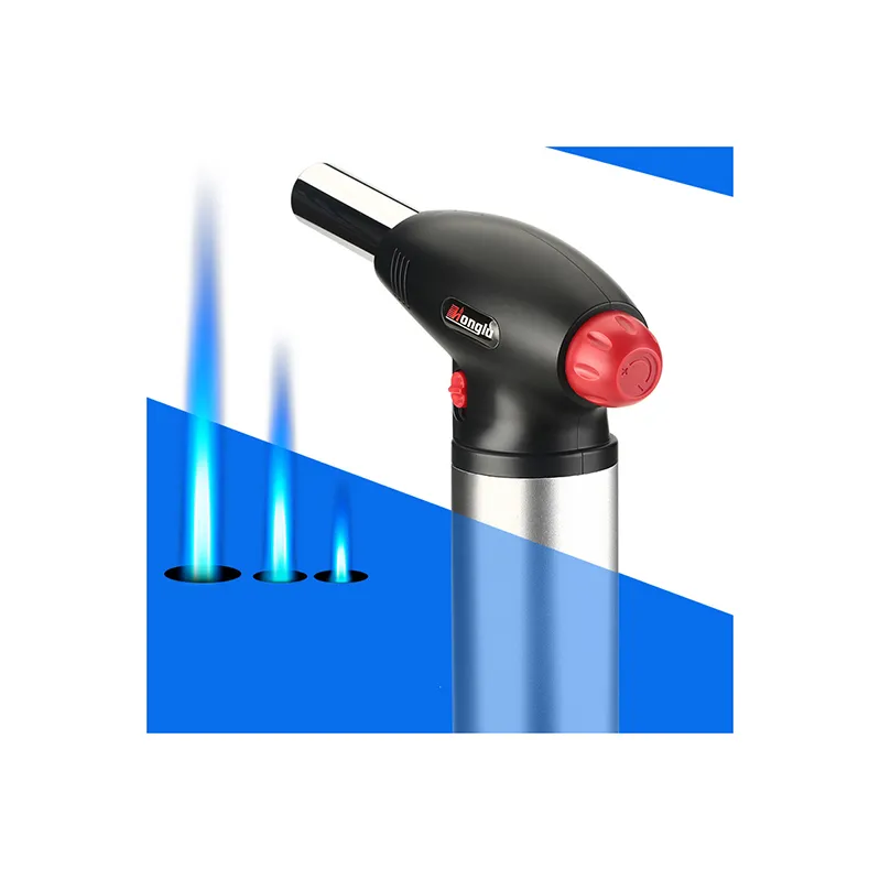 Lighters Custom Gas Windproof Torch Metal Brand Refillable Jet Logo Cigar Cigarette Gun Butane Cakmak High Mini Kitchen Torch Lighter