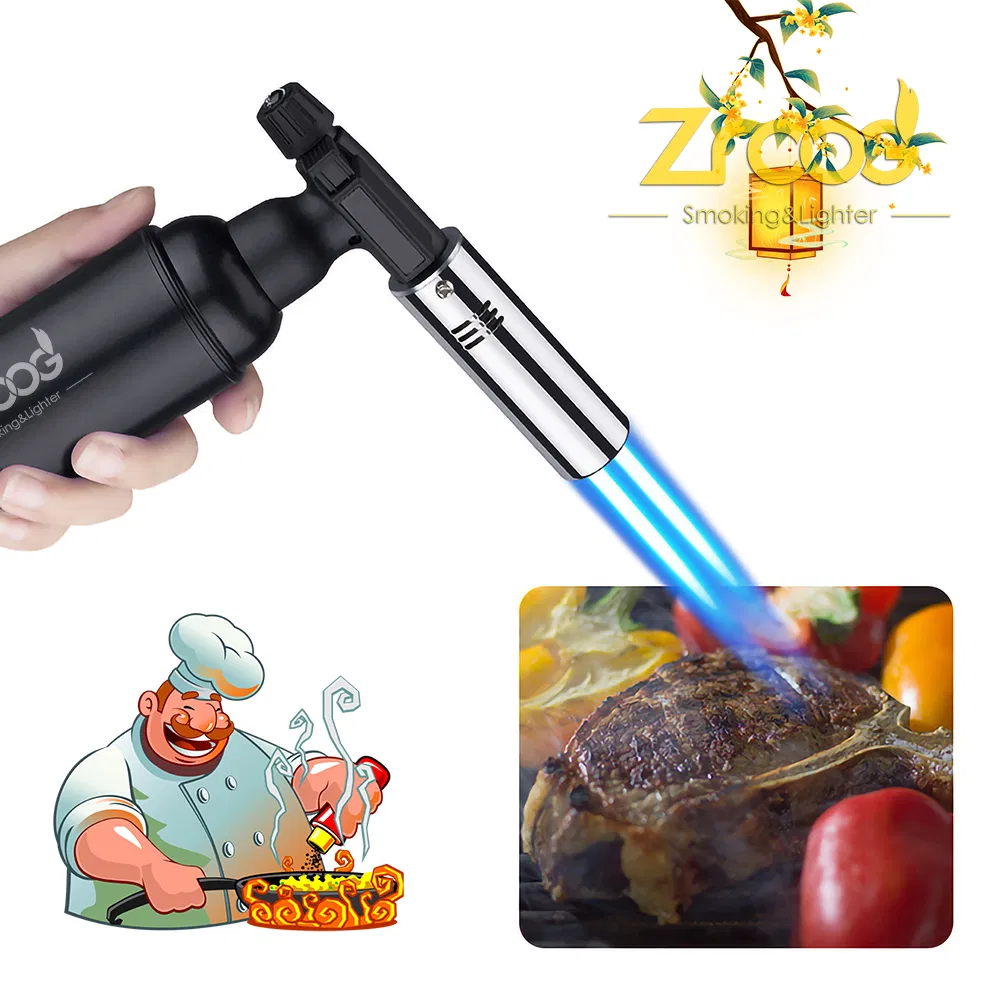 Metal Refillable Small Torch Lighter Butane Gas Cigarette Smoking Lighter Custom Logo