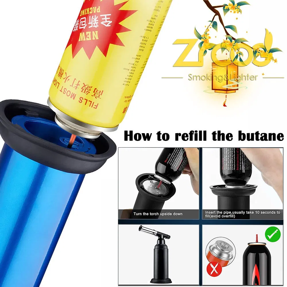 Premium Cigarette Smoke Flame Gun Torch Blow Lighters Custom Windproof