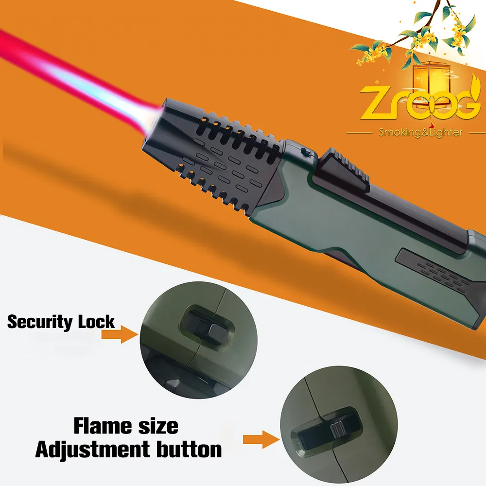 Wholesale Custom Logo Cigarette Gas Butane Lighter 3 Flame Jet Torch Lighter for Smoking