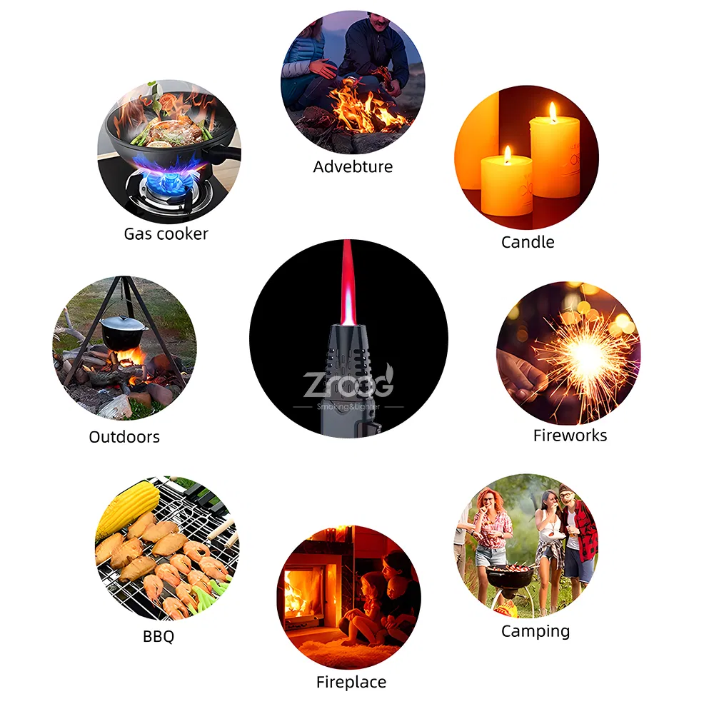 Wholesale Custom Logo Cigarette Gas Butane Lighter 3 Flame Jet Torch Lighter for Smoking